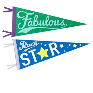 Eye Catching Triangle Felt Pennants Banner for Company Events Outdoor Party Decor Colorful Felt Pennants