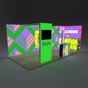 Fabric LED Light Box Back Wall Frameless Illuminated Lightbox Exhibition Trade Show SEG Solution Booth