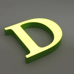 Face Lit Acrylic Luminous Letter 3D LED Front Solid Lit Signs Luminous Sign Letter for Advertising