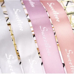 Factory 100% Polyester Solid Color Support Wired Satin Ribbons Roll Customized Personalized Satin Ribbon