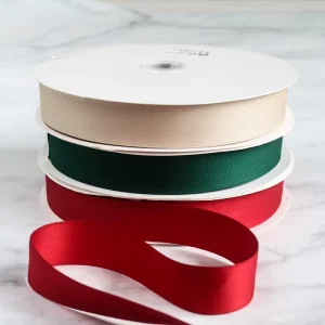Factory 196 Color 3-100mm Wide Polyester Satin Ribbon Roll Custom Solid Single Double Face Large Stocked High Tenacity