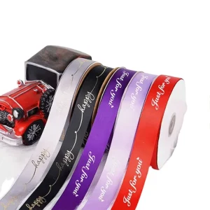 Factory 25mm Polyester100% Satin Ribbon Decoration Ribbon Design Gift Ribbon
