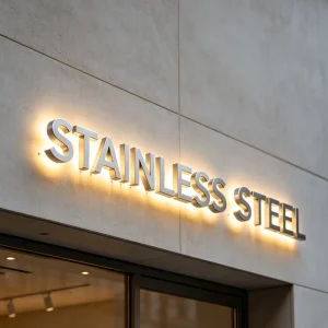 Factory 3D Metal Business Sign Stainless Steel LED Backlit Sign Office Bar Outdoor Logo Buildings IP65 Waterproof App