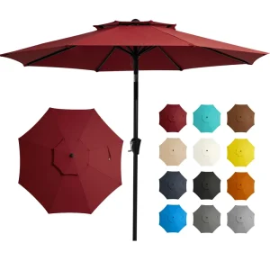 Factory Big Size 9′ Outdoor Restaurant Outdoor Umbrella Manufacturers Patio Umbrellas & Bases Garden Outdoor Parasol Umbrella