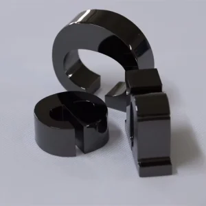 Factory Custom 3D Alphabet Channel Letter Black Mirror Plated Decorative Metal Word Signs