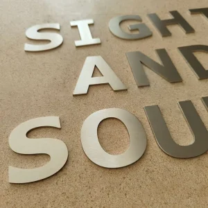 Factory Custom Brushed Solid Metal English Alphabet Letters Stainless Steel Alphabet Decoration Letters
