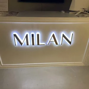 Factory Custom Business Logo 3D Metal LED Letters Sign Illuminated Sign Board for Advertising