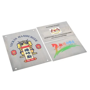 Factory Custom Color Printed Blank Anti-Corrosion Aluminum Stainless Steel Metal Sign Waterproof Advertising Nameplates