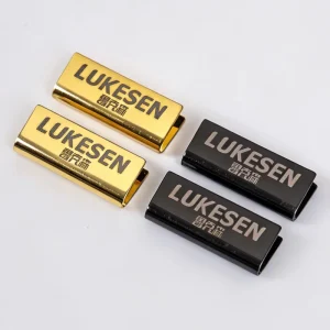 Factory Custom Environmental Garment Metal Name Brand Logo 3D Embossed Zinc Alloy Brass Label Metal Tags