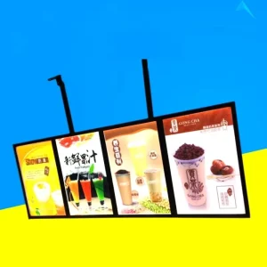 Factory Custom Horizontal Vertical Screen Magnetic Ultra Slim Glass Light Box Aluminum Frame Mount System for Outdoor Use