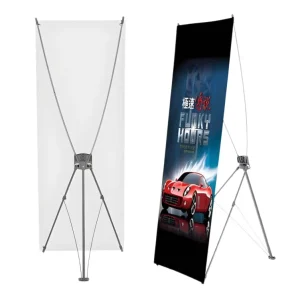 Factory Custom Korean X Banner Stand PVC Material Wall Mounted Durable Advertising Display Banners Custom Color Vertical Storage