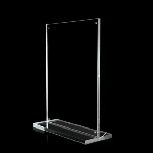 Factory Custom Logo A3 A4 A5 Vertical Table Top Display Block Stand Price Menu Frame Acrylic Business Sign Holder with Magnets