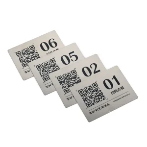 Factory Custom Logo Printed Aluminum Nameplate Pin Sign Personalized Water Proof Laser Engraving Printing Metal Signs