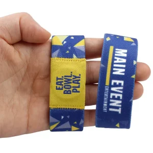 Factory Custom Logo Woven Rfid Elastic Fabric Bracelet Wristband Stretch Fabric Rfid Bracelet RFID Woven Wristbands