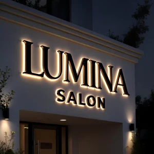 Factory Custom Metal Backlit Channel LED Letter Sign for Salon Gym Street Store Exhibition Stand Back Dropped Event Decor