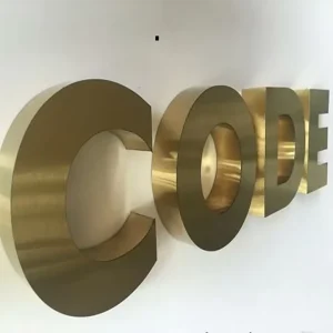 Factory Custom Mirror Stainless Steel Letter Sign Gold Metal Letters Storefront Outdoor Wall Logo