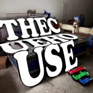 Factory Custom Outdoor Advertisement 3D Front Light Letter LED Sign Illuminated Sign Resin Letters Frontlit Logo