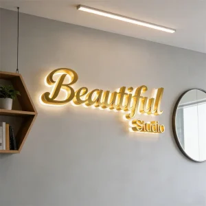 Factory Custom Outdoor Advertisement 3D Front Light Letter Machine LED Sign Illuminated Sign Resin Letters Frontlit Logo