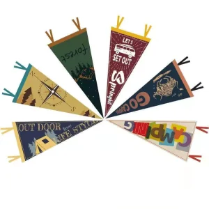 Factory Custom Pennant Flag Felt Thermal Cutting Pennants Football Club Hanging Flag Banner