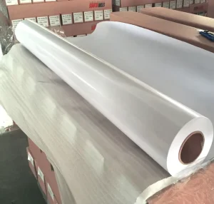 Factory Custom Printable PVC Self Adhesive Vinyl Roll Glossy White Wedding Dance Floor For Hotel Parties Poster Materials