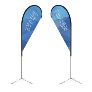 Factory Custom Promo Swooper Flags Promotion Blade Flag Automotive Feather Sign Business Church Roadside Advertising Flags