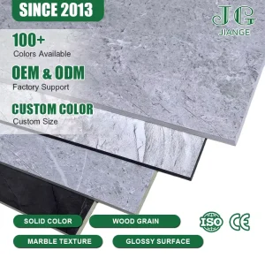 Factory Custom Pvc Foam Board Marble Grain Pvc Board Cabinet Application Glossy Surface ISO CE Bulk Supply Foam Board