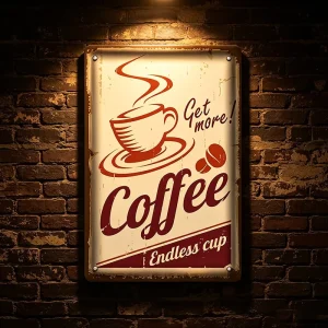 Factory Custom Retro Metal Tin Sign UV Printed Vintage Advertising Plaque Wall Hanging Decor for Home Bar Restaurant