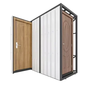 Factory Custom Showroom Modern Metal Foldable Sliding Door Stand Pull Push Style Sample Frame Display Racks