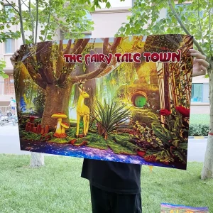 Factory Custom Size Waterproof PVC Advertising Wall Poster Printing Service with UV Resistant and Custom Logo