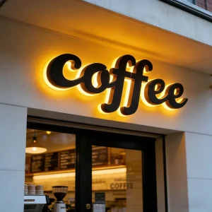 Factory Customization Business Building LED Backlit 3D Letters Acrylic Logo Signs Customizable Indoor Outdoor Advertising Shop