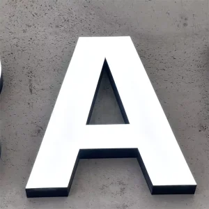Factory Customization Frontlit Channel Letter Stainless Steel 3D Rimless Letter Acrylic LED Illumination Channel Letters