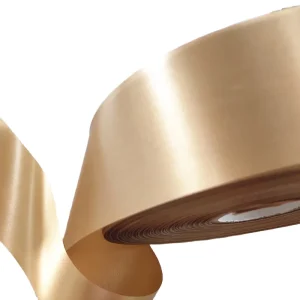 Factory Customized 100% Polyester Satin Glitter Label Ribbon Tape Single Double Faced with Slit Edge Ribbons