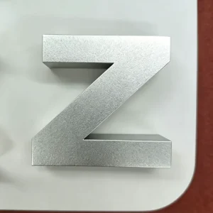 Factory Customized 3D Stainless Steel Metal Logo Sign for Business Building Taxi Waterproof Wall Mount