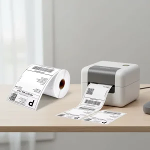 Factory Customized PP Synthetic Paper Adhesive Label Waterproof Tear Proof Frozen Label Roll with Resin Ribbon Printing
