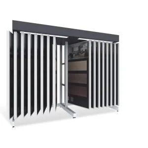 Factory Customized Pull Push Racks for Door Handle Stands Metal Frame Wooden Doors Displays Rack Tile Wood Door Display Stand