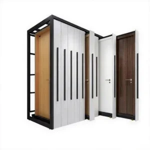 Factory Customized Push Pull Door Display Rack Stand for Wooden Door Sample Showroom