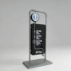 Factory Customized Stainless Steel Outdoor Indoor Park Mall Directional Wayfinding Led Sign Attractive Business Decoration