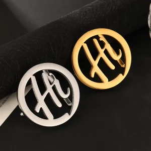 Factory Customizes Zinc Alloy Brass Environmental Name Plaque Custom Logo Tag Metal Label for Clothes