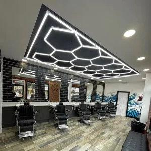 Factory Decorative Hexagon LED Lighting for Garage Barber Shop