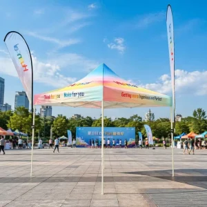 Factory Direct 10×10 Advertising Logo Outdoor Trade Show Tent Exhibition Event Marquee Gazebos Canopy Popup Custom Printed Tents