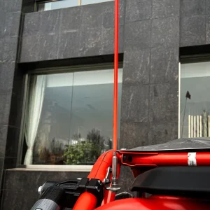 Factory Direct 3.3m Fluorescent Orange Sand Flag Pole 3 Sections Portable Safety Whip Flag for 4×4 Off Road