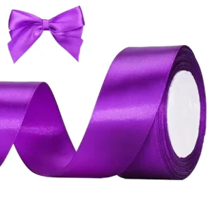 Factory Direct 5cm (1-1/2″) 22m/roll Single Face Eco-Friendly Printed Polyester Satin Ribbon with Custom Logo and Decoration