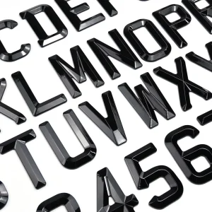 Factory Direct 79MM ABS Plastic Alphabets Vehicle License Plate Automobile 3D Letters Numbers for UK Car Number Plates