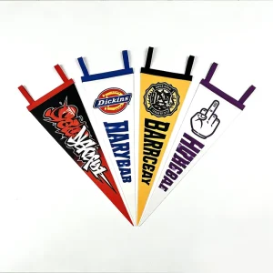 Factory Direct Custom Felt Hanging Pennant Custom Sizes Patterns Durable Reusable Waterproof Polyester Felt for Holiday Sports