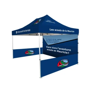 Factory Direct Custom Logo 10×10 Heavy Duty Aluminum Frame Canopy Tent UV Resistance Windproof Features for Outdoor Marketing