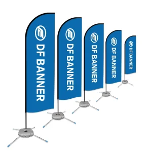 Factory Direct Custom Logo Beach Flag Double Sided Printed Outdoor Custom Banner in Different Shape Various Designs on Sale