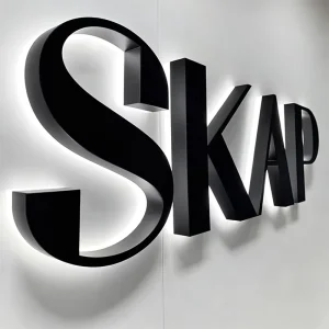 Factory Direct Custom Logo Rustproof Stainless Steel LED Backlit Channel Letters Outdoor Store Wall Signage