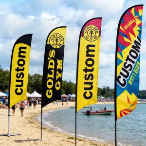Factory Direct Custom Teardrop Pennant Flying Banner Heavy Duty Weather Resistant Sports Event Marketing Campaigns