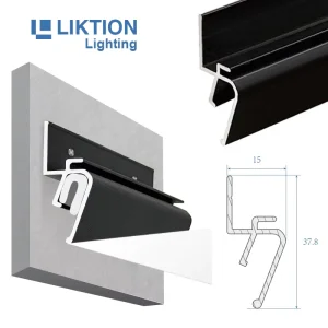 Factory Direct Customization White Black Uzbekistan Kazakhstan Ceiling PVC Aluminum Profiles for Stretch Ceiling Film Soft Film