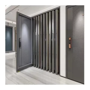 Factory Direct Customize Showroom Wooden Door Pull Out Display Stand Security Entry Bedroom Door Sample Door Display Rack